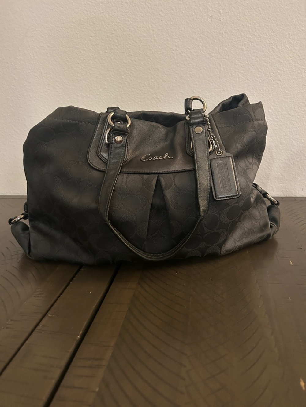 Coach Grey Ashley Signature Jacquard Tote with Top Handles No. H1159-F18776